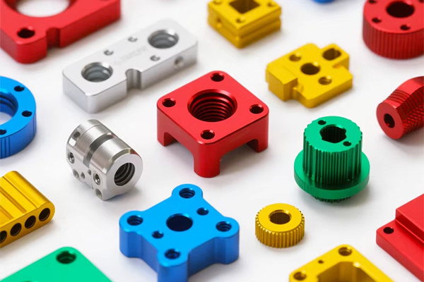 CNC milling of precision metal parts with multi-axis machining and anodized aluminum components